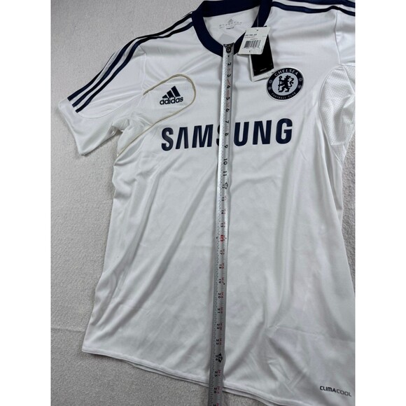Adidas Chelsea Men's White Navy Large ClimaCool Soccer Jersey - Picture 11 of 16